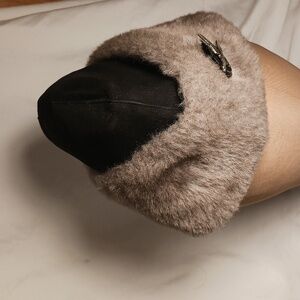 Military-style Cap Hat with Ear Flaps and Eagle Emblem